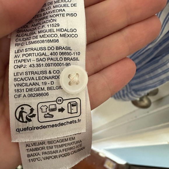 Levi's Blue Striped Men's Shirt - Picture 5 of 6